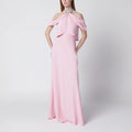 Alberta Ferretti Long pink off-shoulder dress