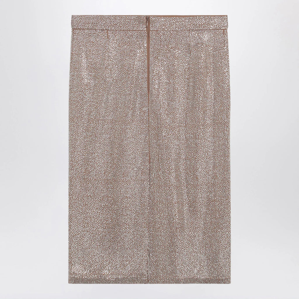 Giuseppe di Morabito Midi skirt with silver rhinestones