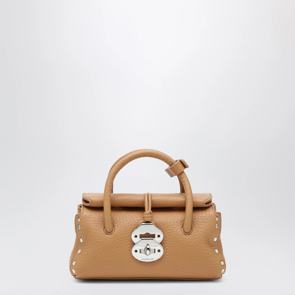 Zanellato Dotta Baby amaretto grained leather bag