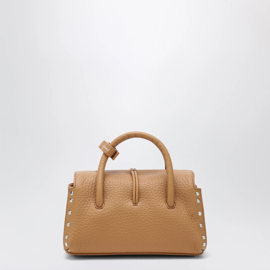 Zanellato Dotta Baby amaretto grained leather bag