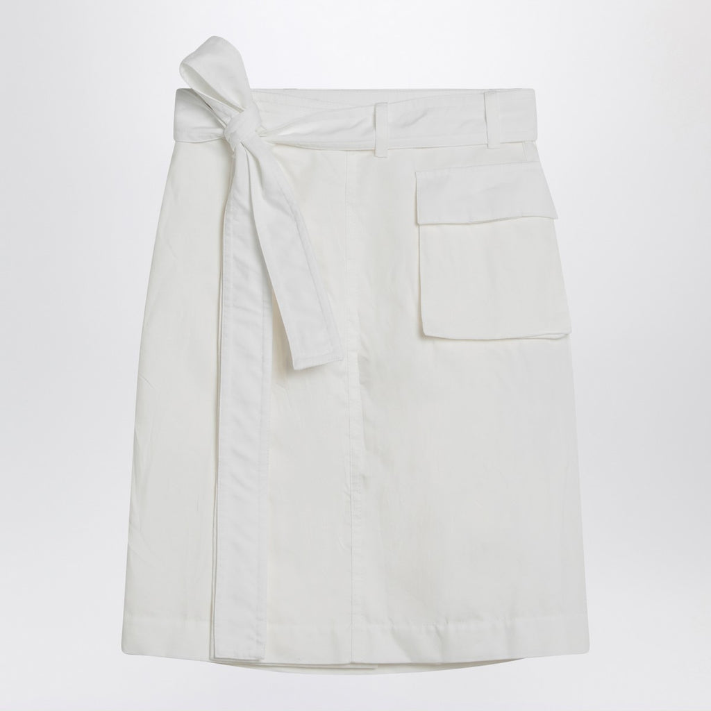 Ferragamo White wrap skirt in cotton blend