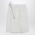 Ferragamo White wrap skirt in cotton blend
