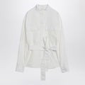 Ferragamo White belted shirt in cotton blend
