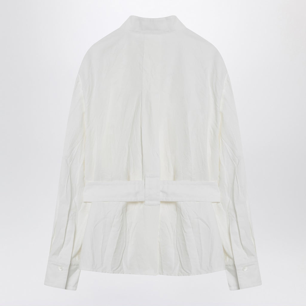 Ferragamo White belted shirt in cotton blend