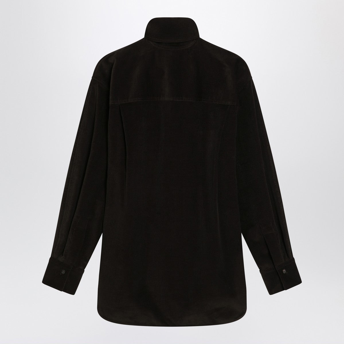 Ferragamo Brown shirt in ribbed velvet