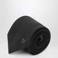 Ferragamo Dark grey Gancini jacquard tie