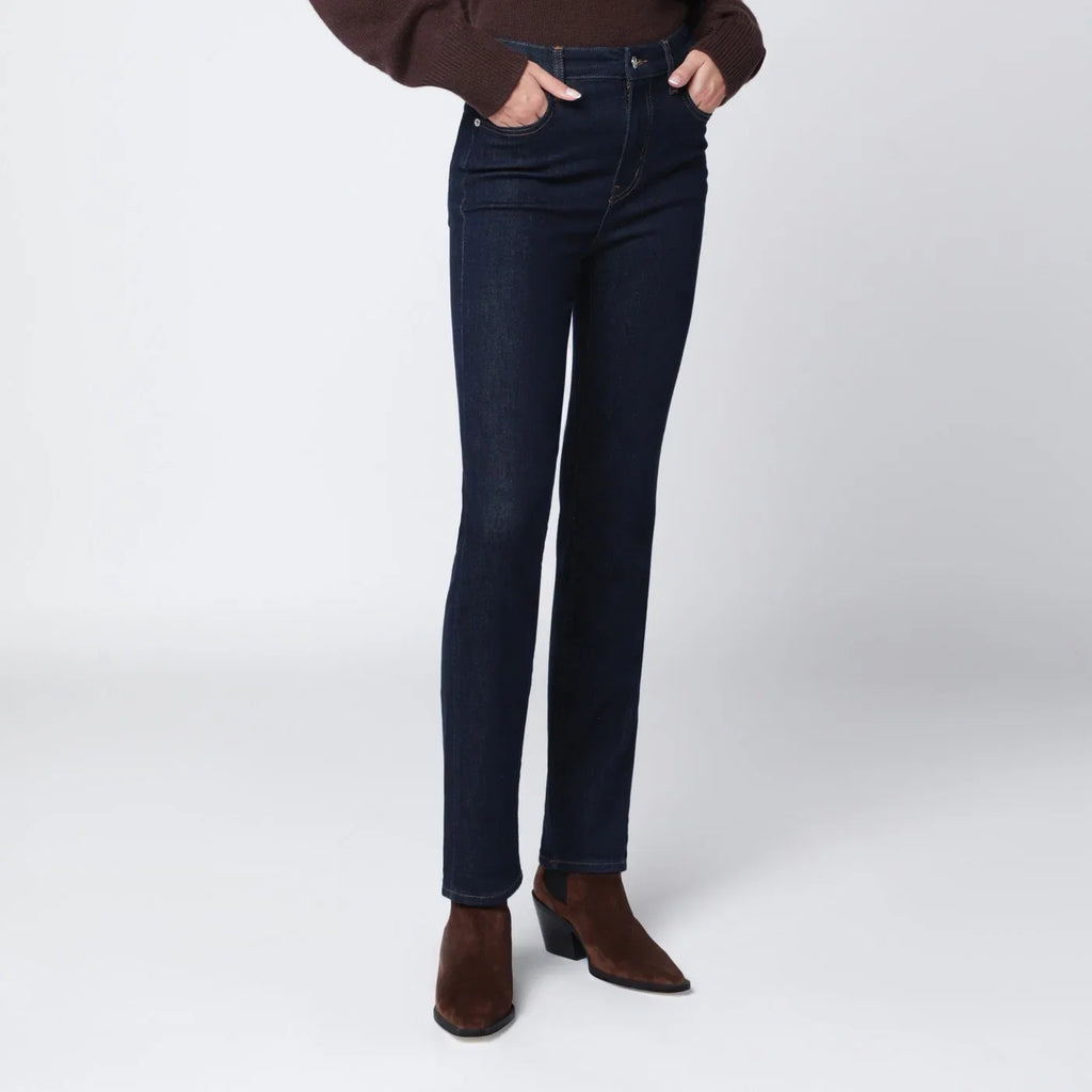 Frame Dark blue straight jeans The Pencil