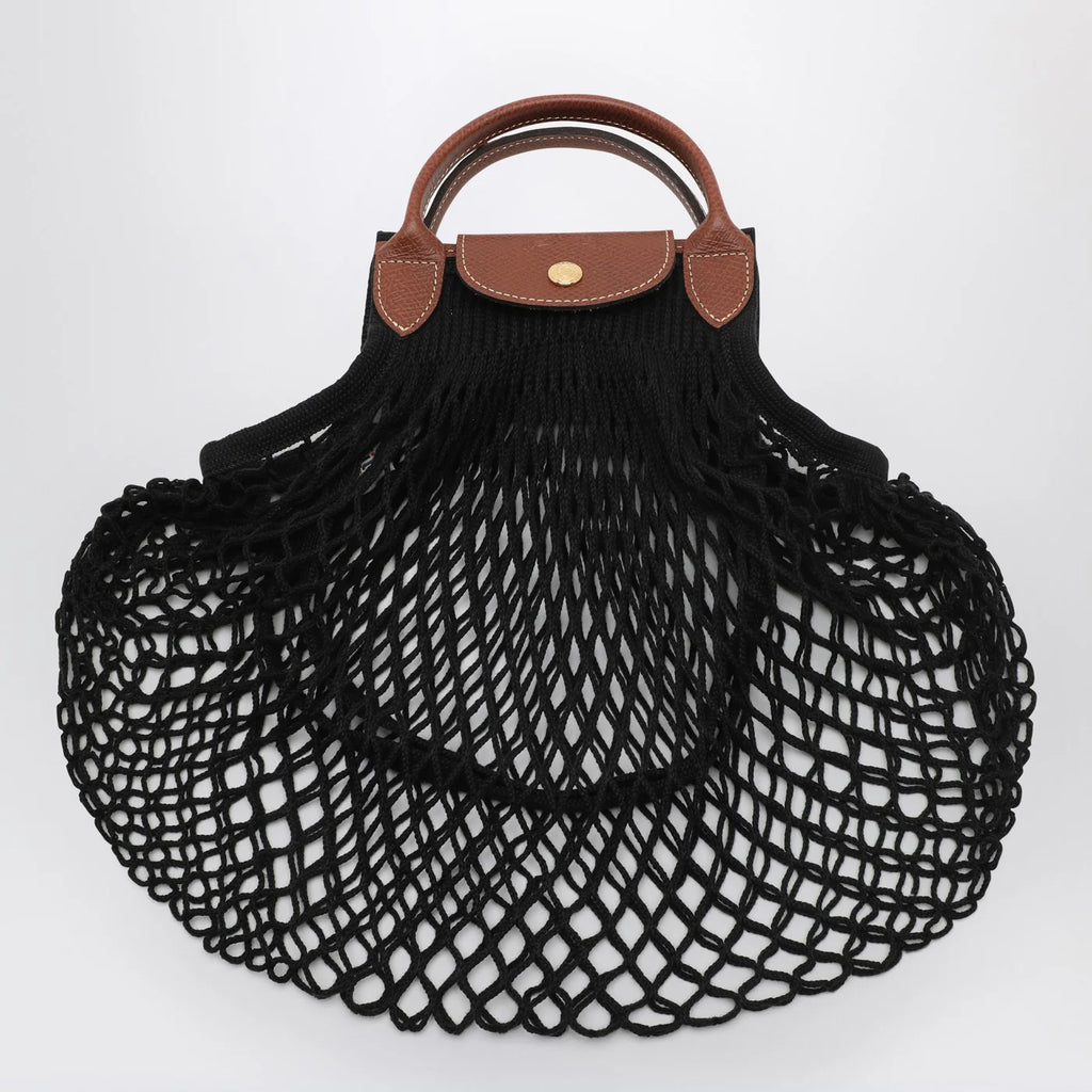 Longchamp Black La Pliage Filet small