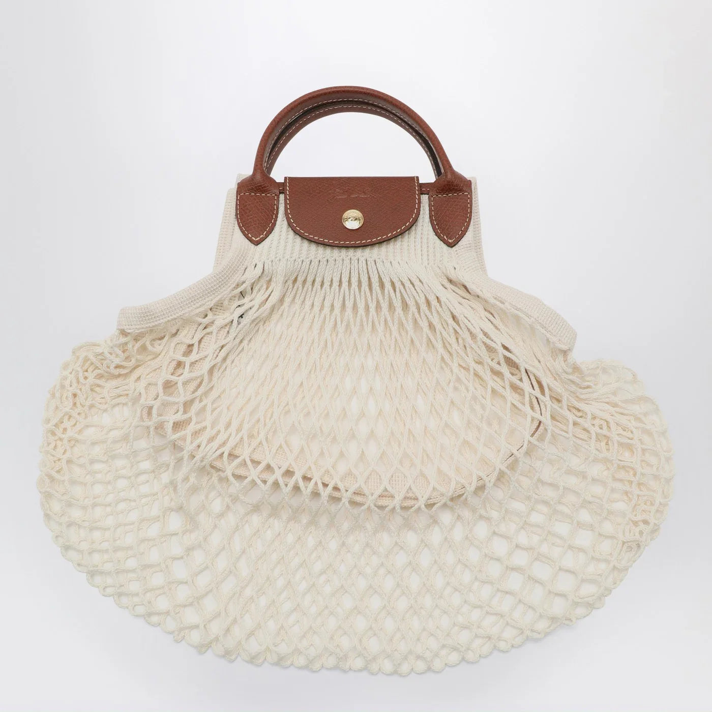 Longchamp Ecru La Pliage Filet small