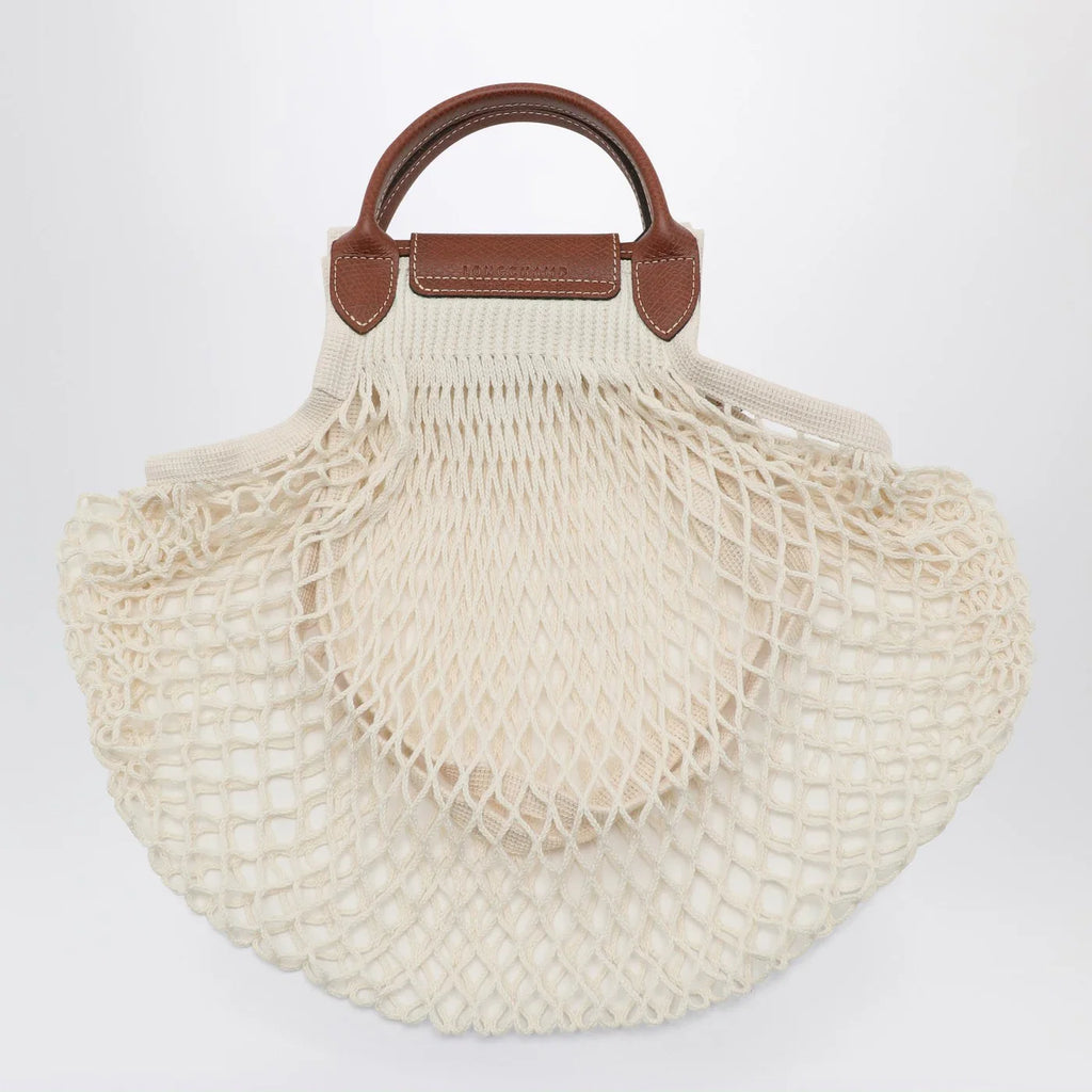 Longchamp Ecru La Pliage Filet small
