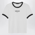 Versace White/black stretch viscose jersey T-shirt