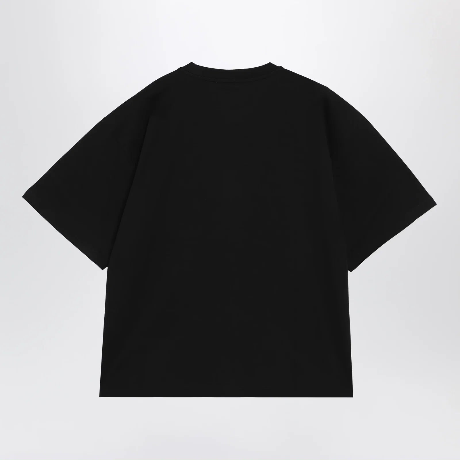 Versace Black cotton jersey T-shirt with Medusa embroidery