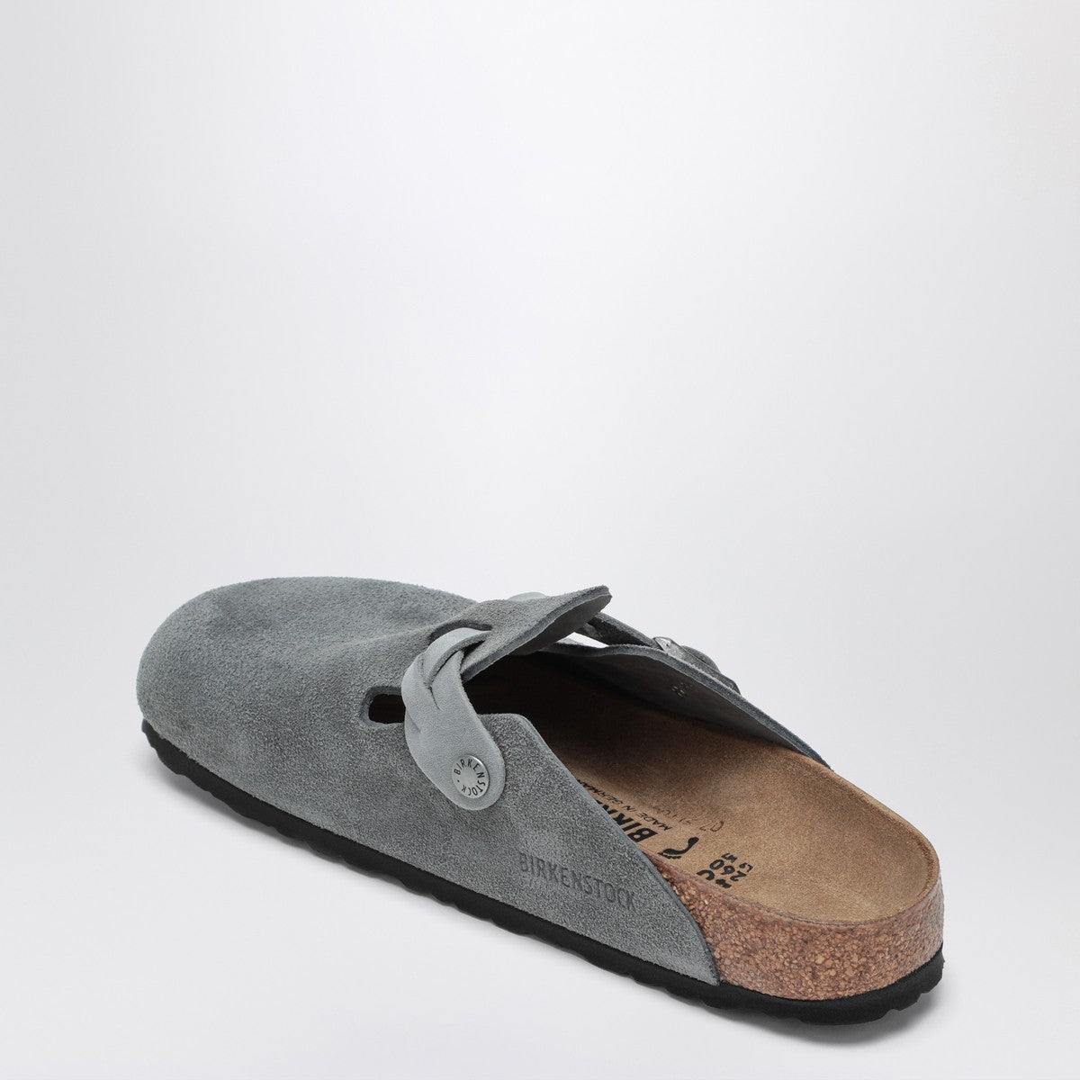 Birkenstock Slipper Boston Braided colour Basalt Gray