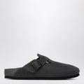 Birkenstock Boston suede clogs in charcoal