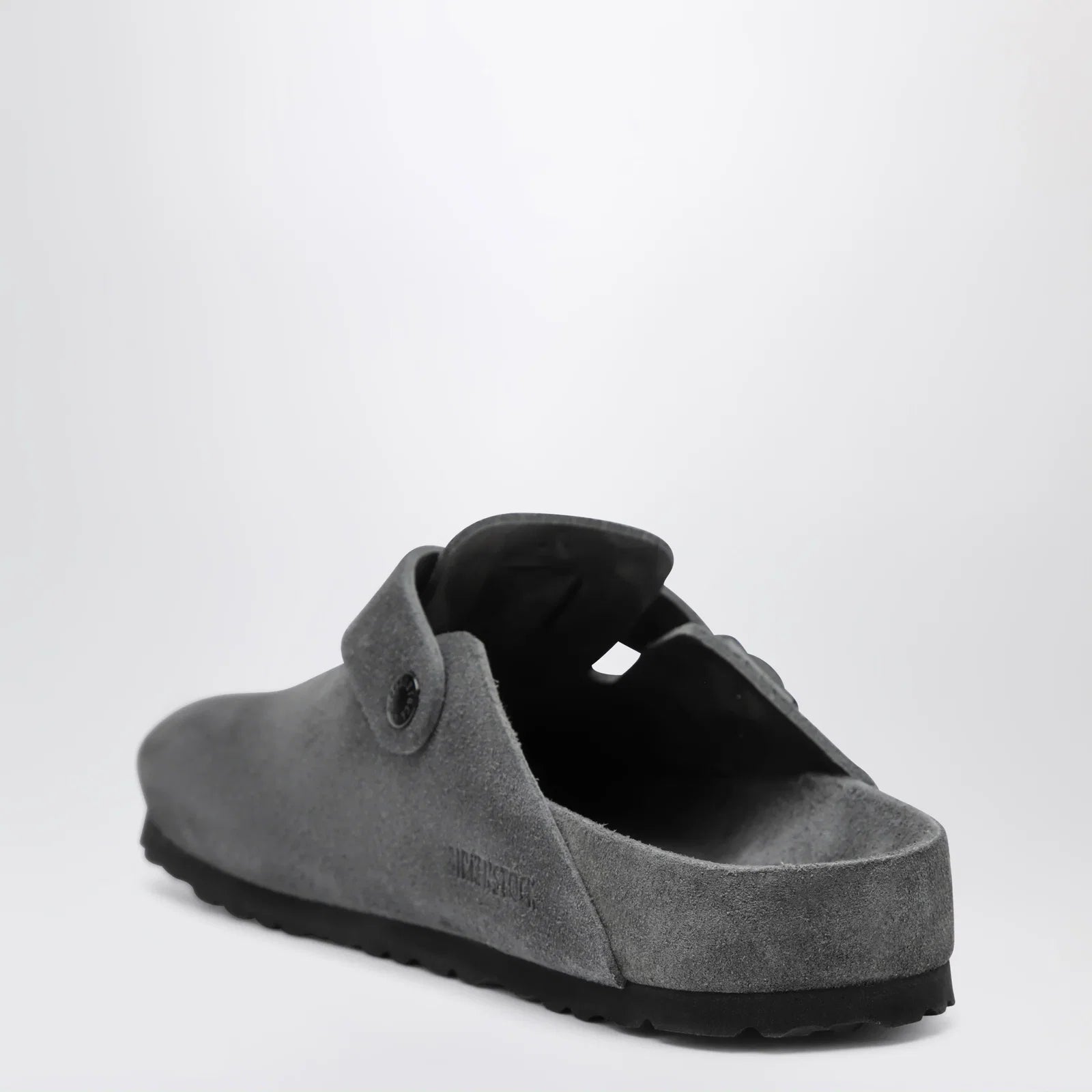 Birkenstock Boston suede clogs in charcoal