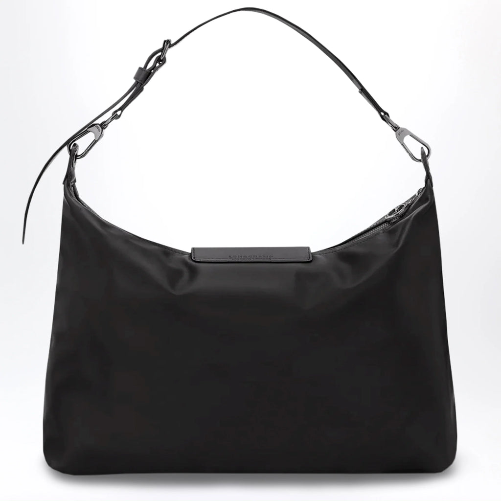 Longchamp Black XL Le Pliage Xtra leather hobo bag
