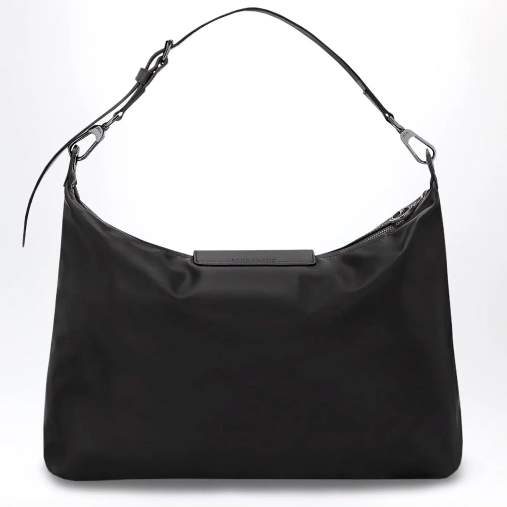 Longchamp Black XL Le Pliage Xtra leather hobo bag
