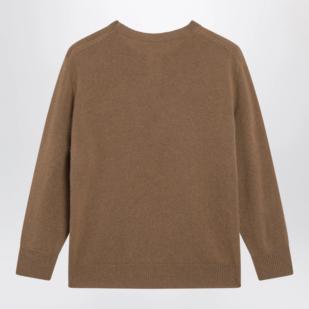 The Row Noler crewneck cashmere sweater in camel