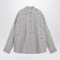 Dries Van Noten Grey shirt with sequin embroidery