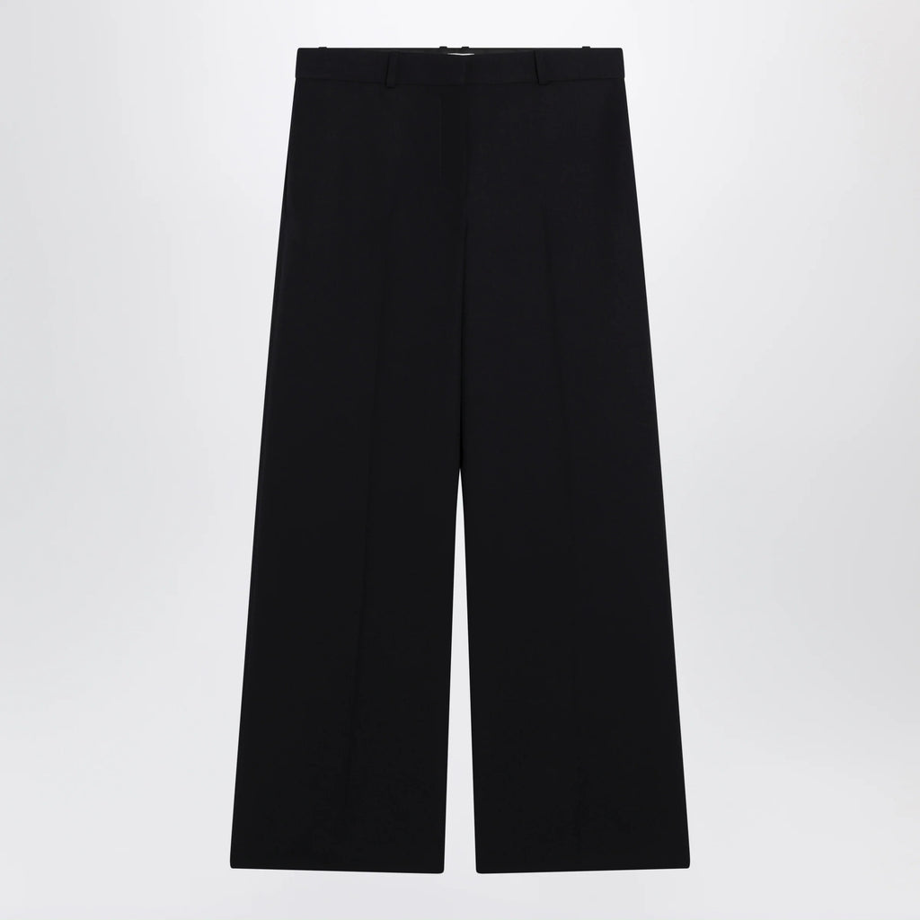 The Row Straight-leg low-rise wool gabardine pants in dark navy