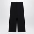 The Row Straight-leg low-rise wool gabardine pants in dark navy