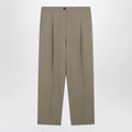 The Row Gianni tapered wool gabardine trousers in beige