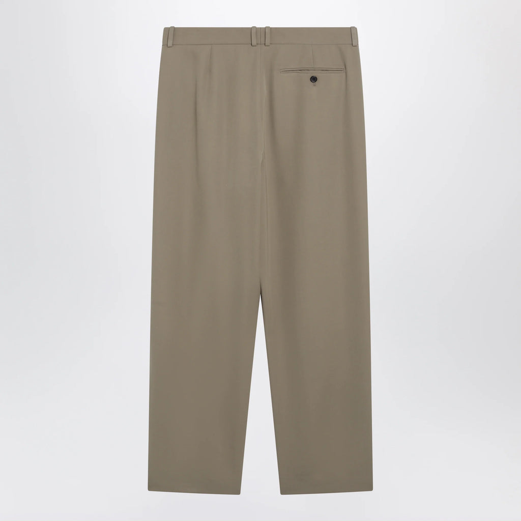 The Row Gianni tapered wool gabardine trousers in beige