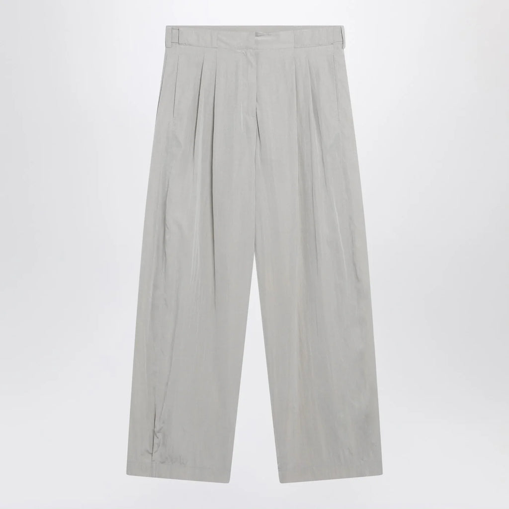 The Row Iven trousers in smoke grey silk blend