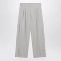 The Row Iven trousers in smoke grey silk blend