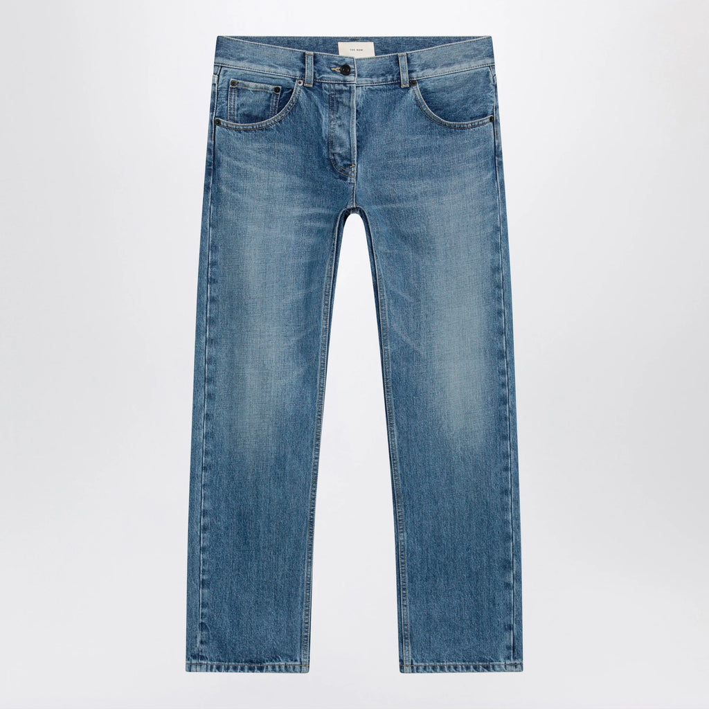 The Row Fima low-rise straight-leg cotton jeans in indigo