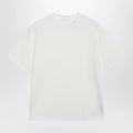 The Row Estavo oversized linen jersey T-shirt in white