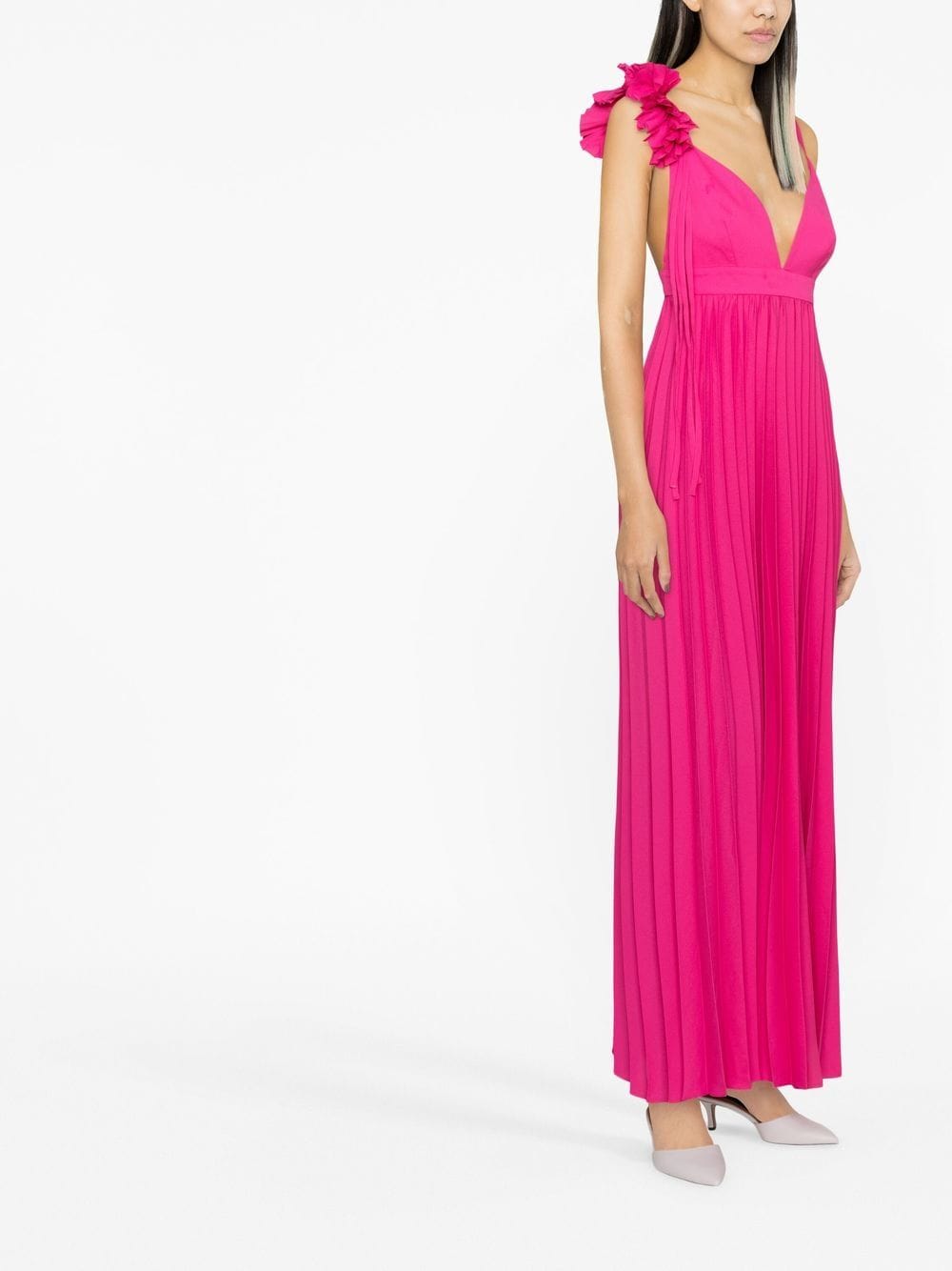 P.A.R.O.S.H. Palmer pleated maxi dress