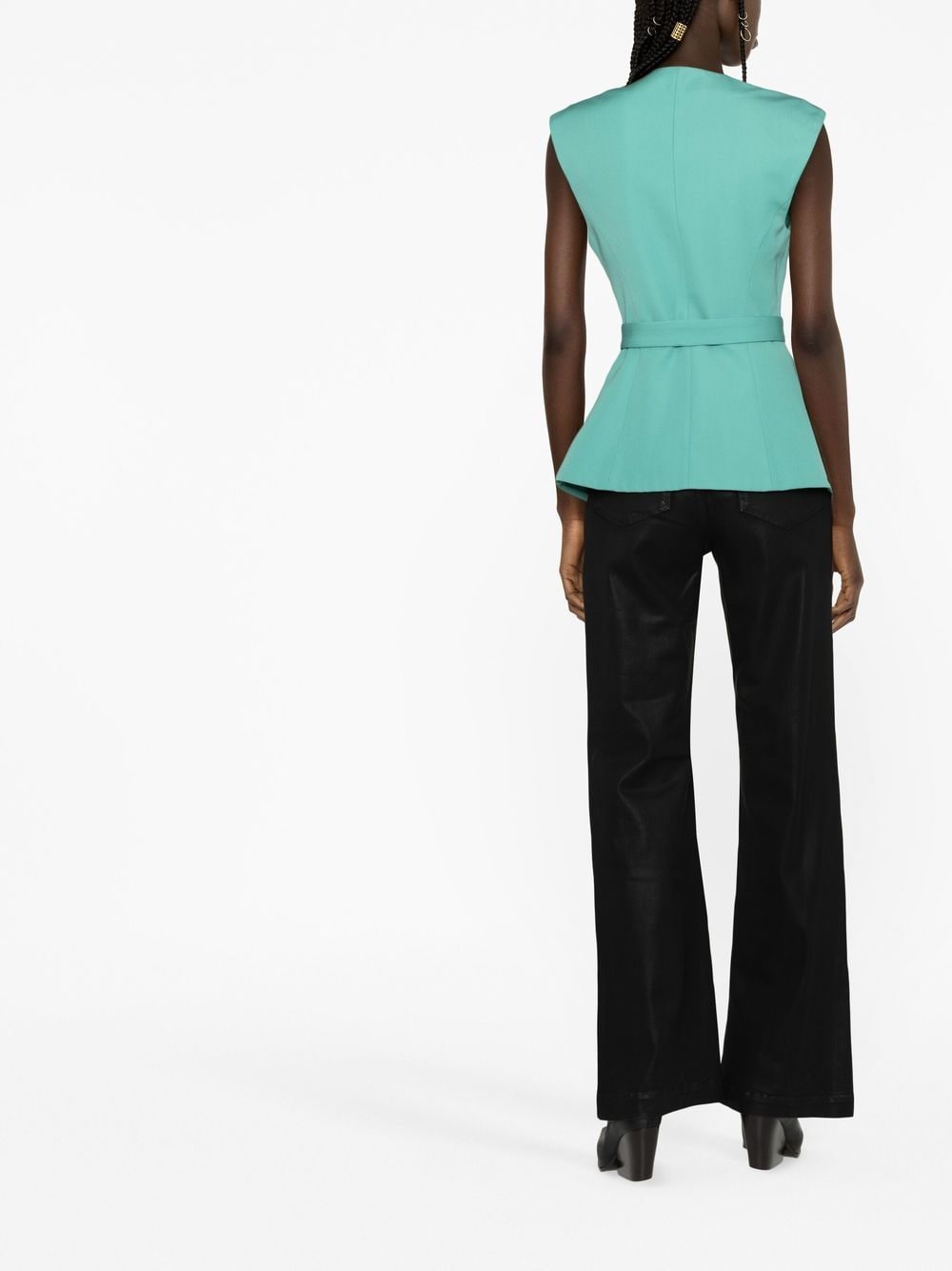 Balmain Sleeveless belted jacket