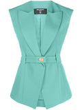Balmain Sleeveless belted jacket