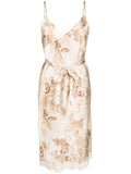 Gold Hawk Chloe printed slip dress