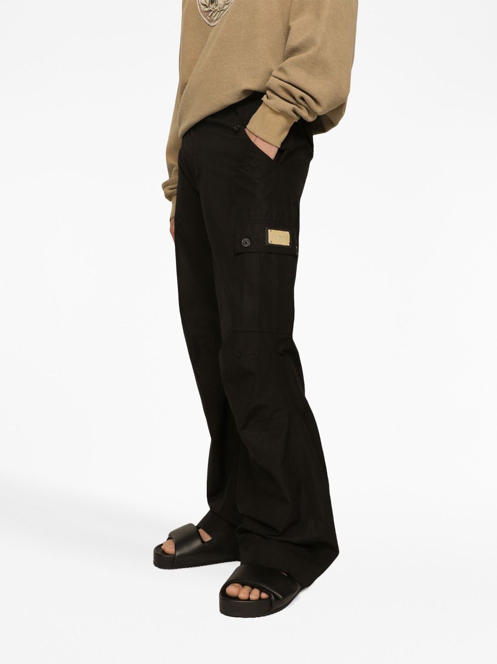 Dolce & Gabbana Cargo With Logo Plaque