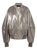 The Attico Mirrored leather bomber jacket - Runway
