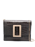 Boyy Buckle travel case croco embossed leather clutch bag