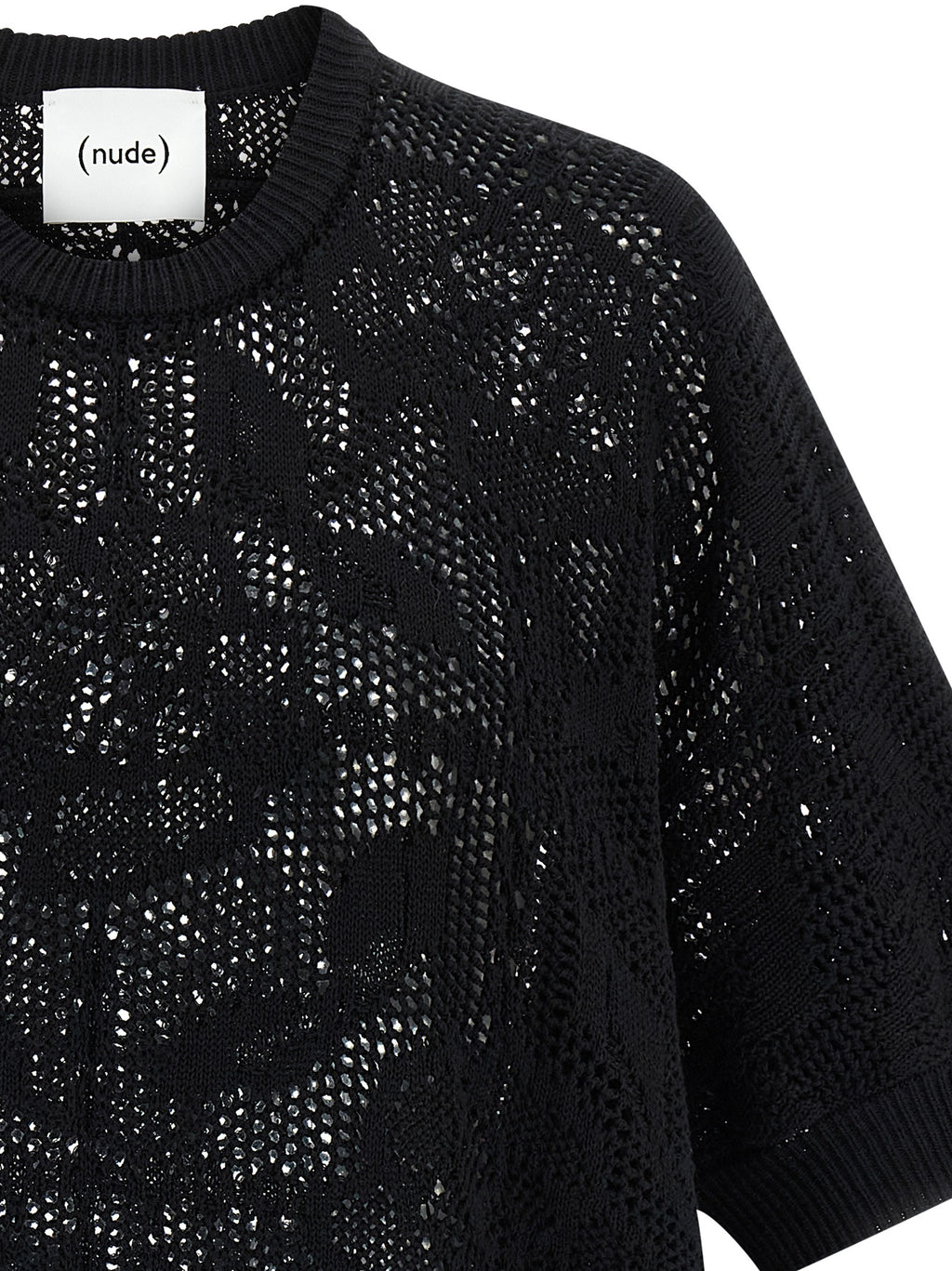 Nude Openwork Cotton Sweater