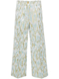 Erika Cavallini Semi-Couture Printed cropped trousers