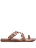 MMK Michael Michael Kors Ashton leather flat sandals.