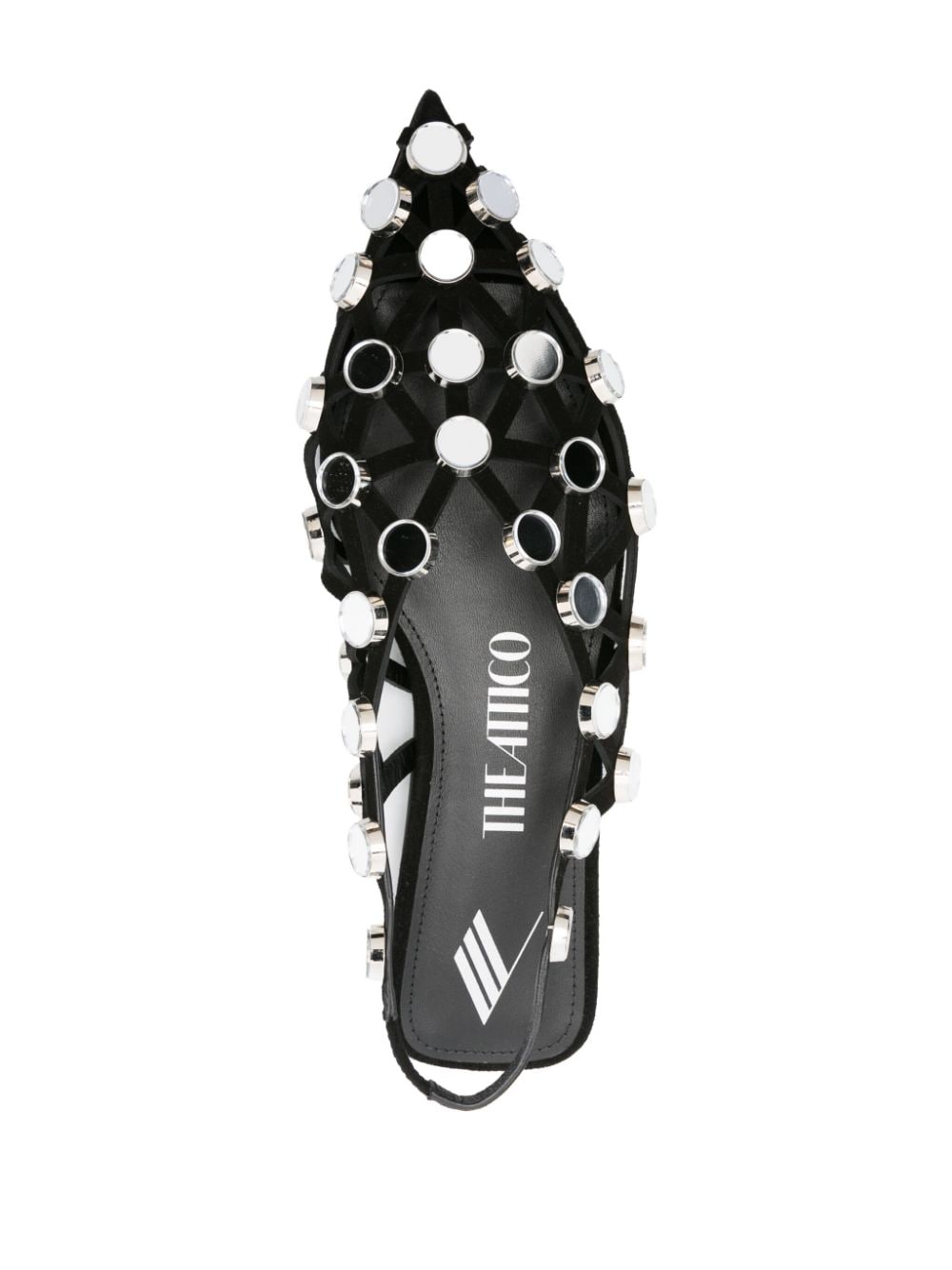 The Attico ''Grid'' Black Ballerina