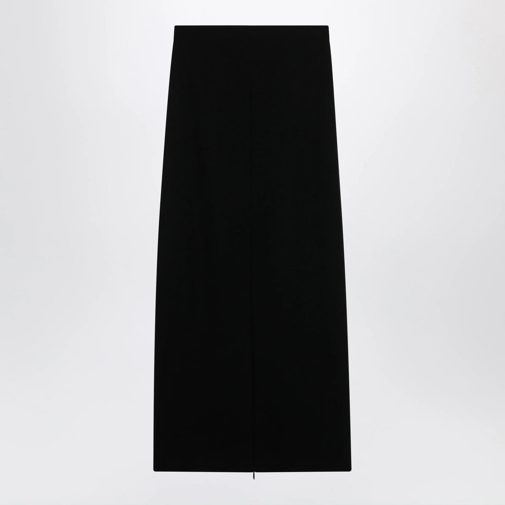 The Row Iphora high-waisted wool column skirt in black