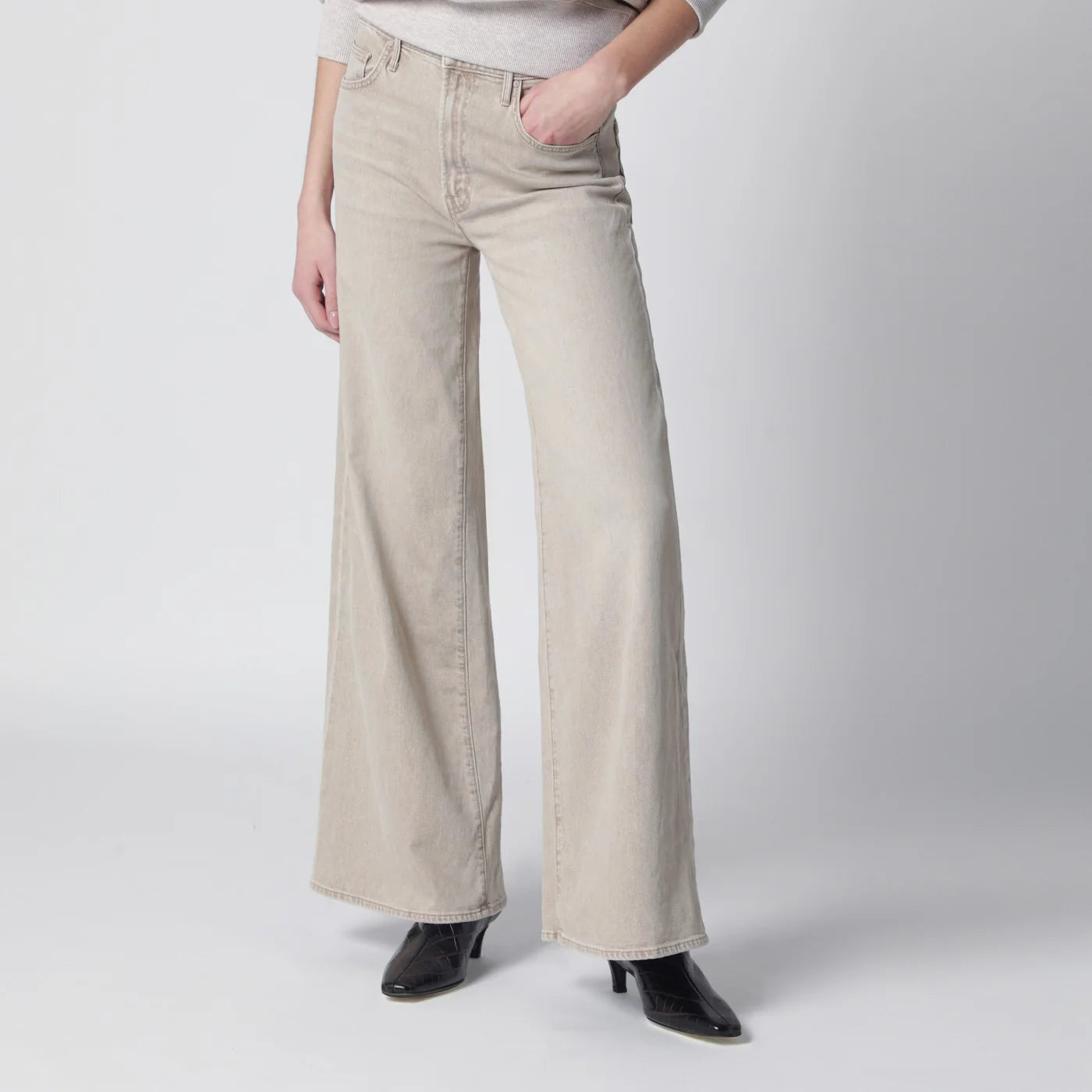 Mother Jeans The Undercover Sneak in caramel beige