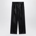 ROTATE Birger Christensen Black faux leather trousers