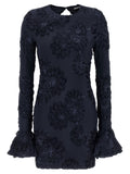 Rotate Birger Christensen 3d Mesh Mini Dress