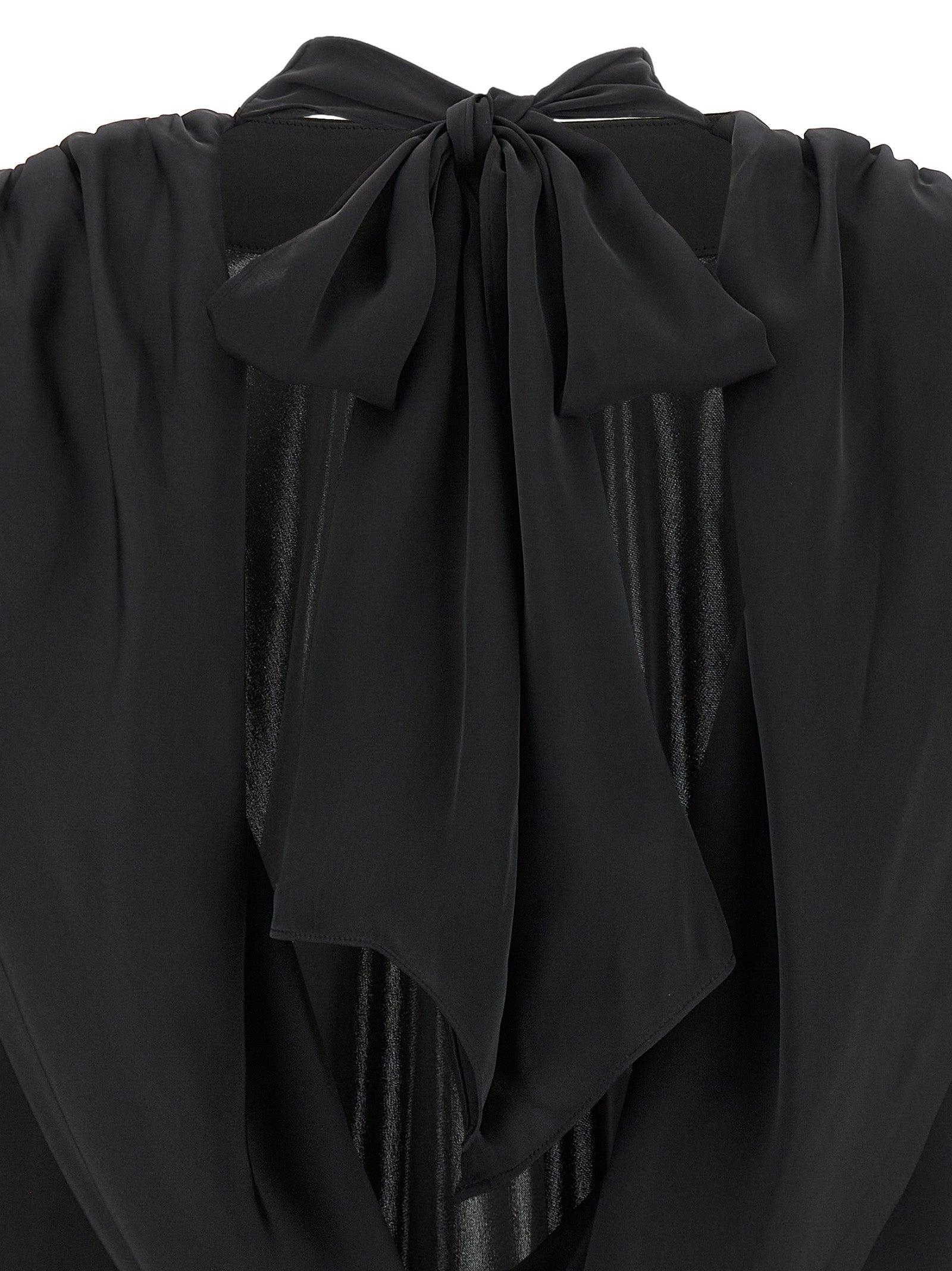 Rotate Birger Christensen Satin Drapy Back Top