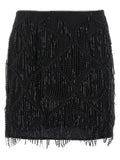 Rotate Birger Christensen Beaded Fringed Skirt