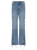 Rotate Birger Christensen Twisted Lacing Jeans