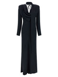 Rotate Birger Christensen Satin Maxi Drapy Dress